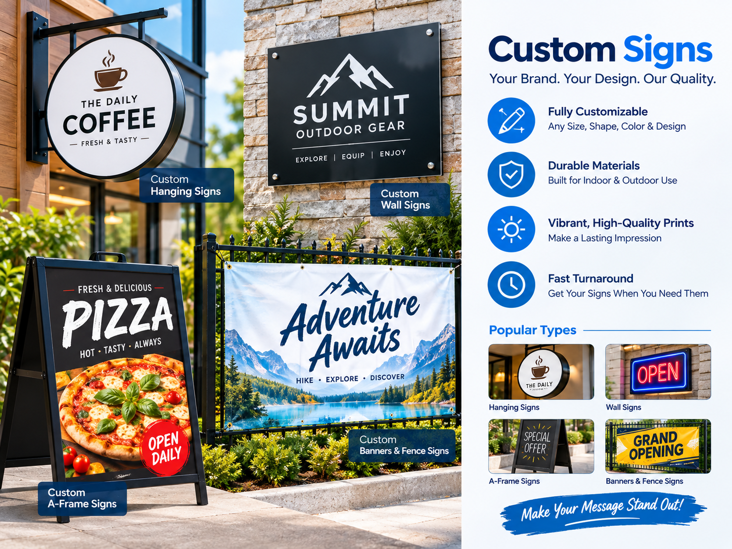 Custom signs NYC printing service